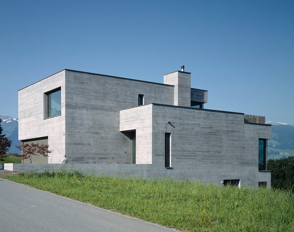Neubau Einfamilienhaus in Sichtbeton, Gamprin 2013