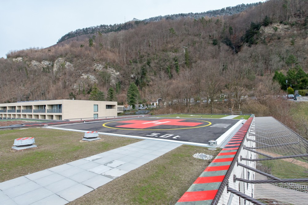 Landesspital Sanierung Heli Landeplatz, Vaduz 2016